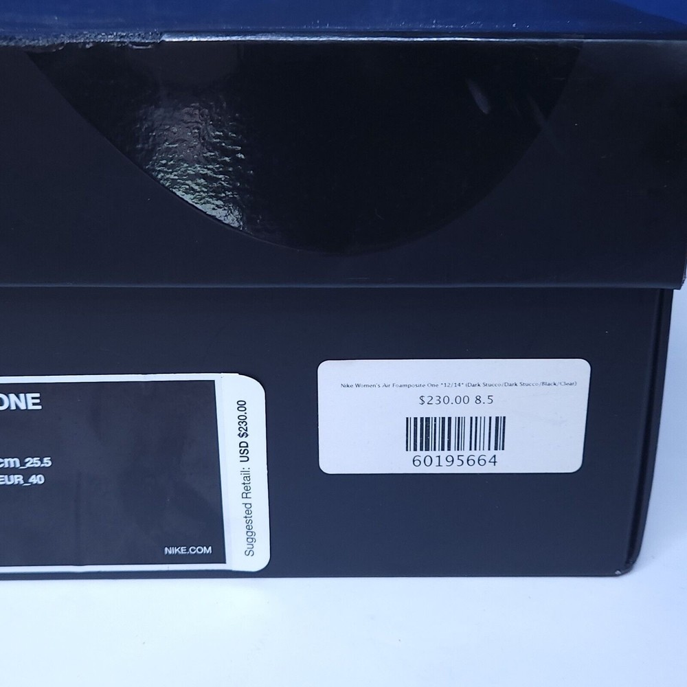 NIKE AIR FOAMPOSITE ONE DARK STUCCO/BLACK SIZE WOMEN'S 8.5 [AA3963-001] - Picture 12 of 12